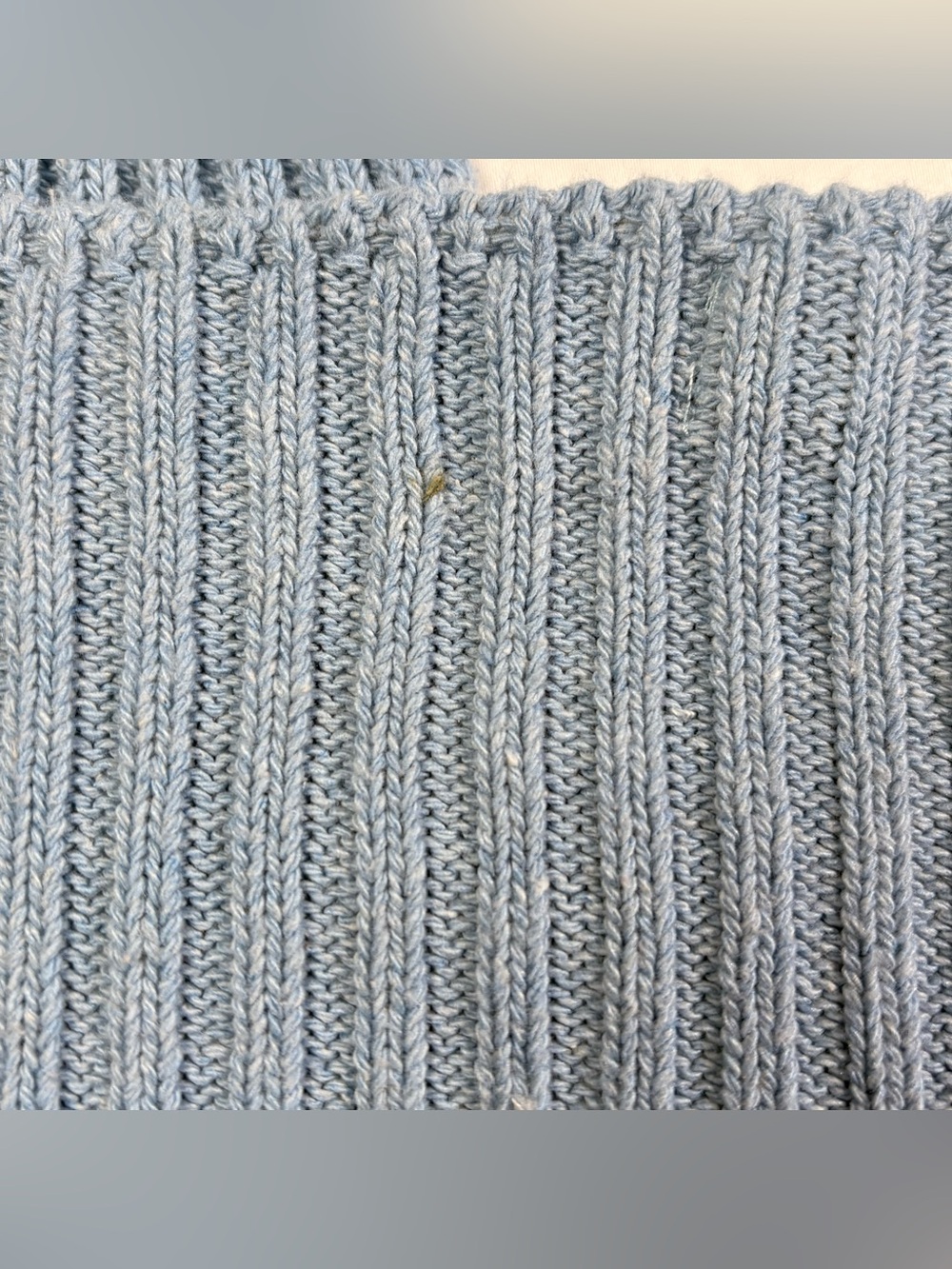 Blue Ribbed Knit Crop Tank - Picture 7 of 7